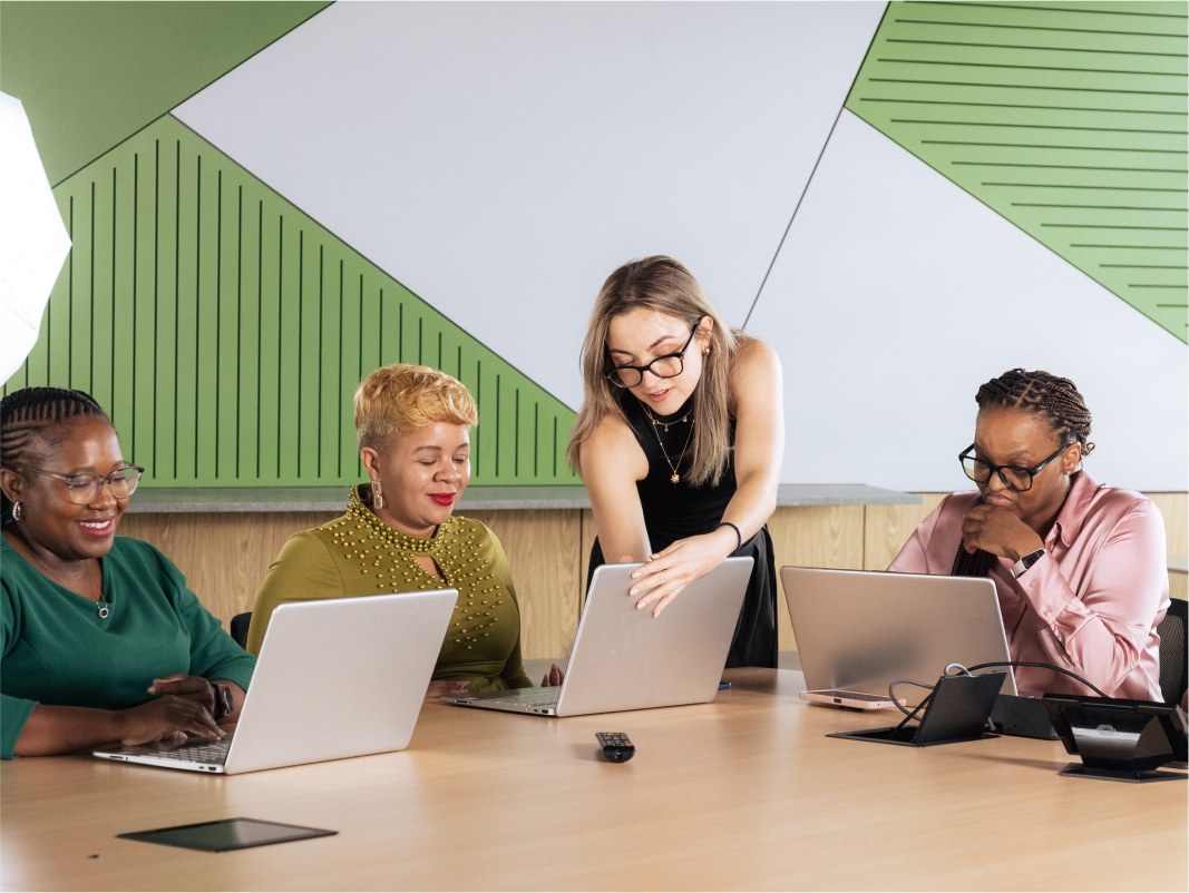 A workshop running round the boardroom table