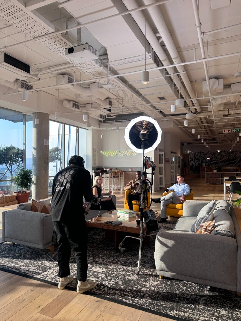 Interview set-up at WeWork