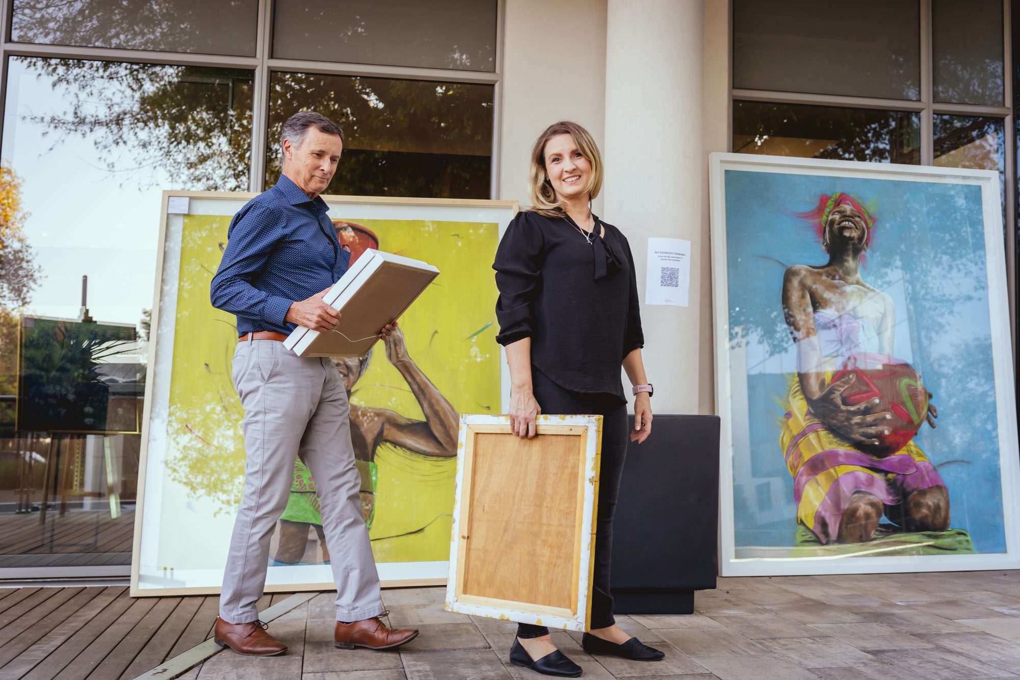 Visitors at the Barrow art event in Rosebank