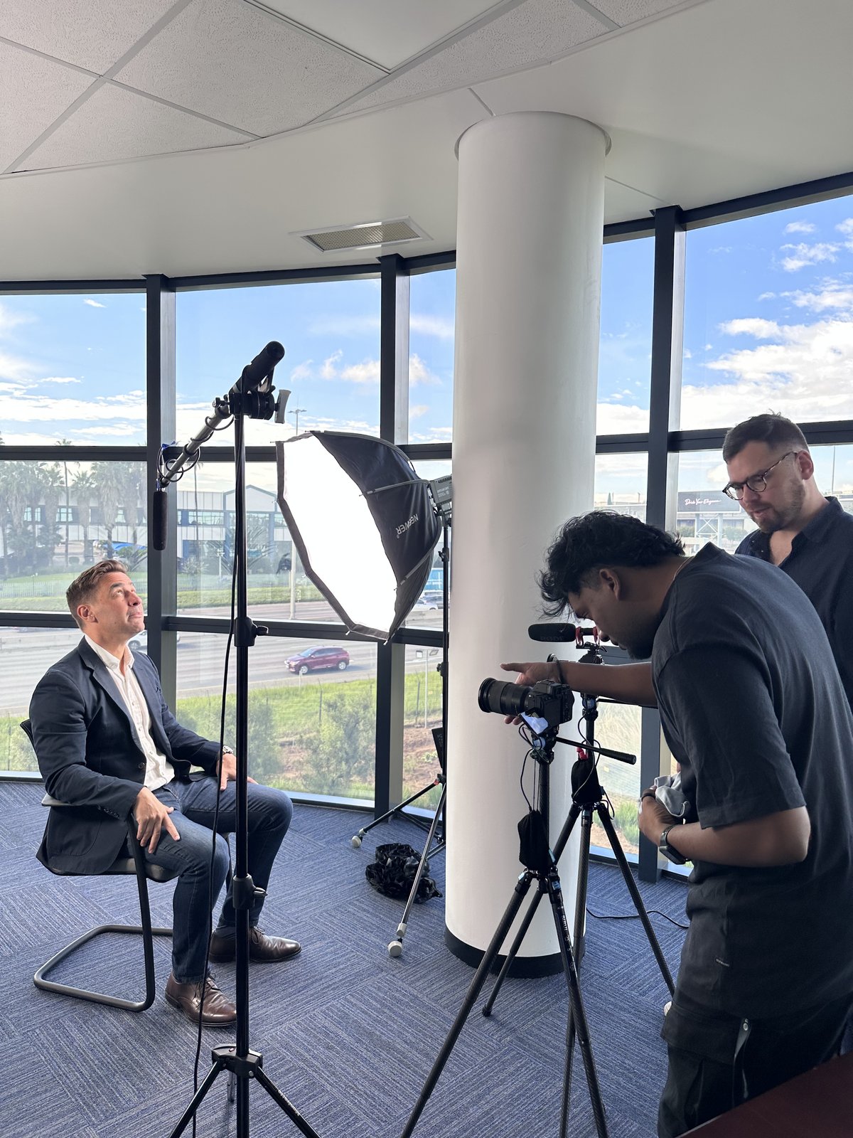 Behind the scenes on a Sage Spotlight shoot